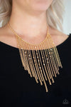 Paparazzi First Class Fringe - Necklace Gold Box 123