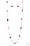 Paparazzi Glassy Glamorous - Necklace Purple Box 66