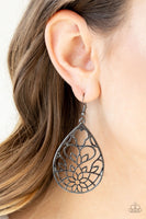 Paparazzi Lovely Lotus - Earrings Black Box 19