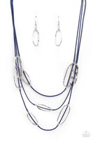 Paparazzi Check Your CORD-inmates - Necklace Blue Box 142