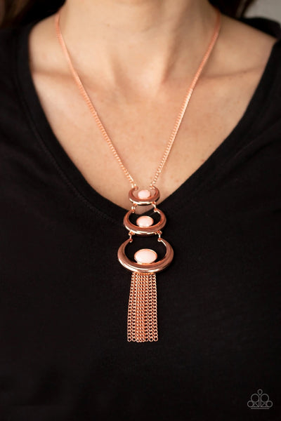 Paparazzi As MOON As I Can - Necklace Copper Box 90