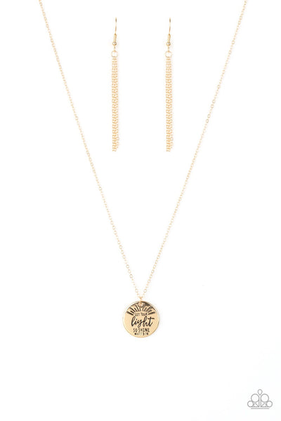 Paparazzi Let Your Light So Shine - Necklace Gold Box 30