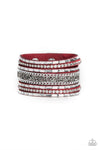 Paparazzi Rhinestone Rumble - Bracelet Red Box 85