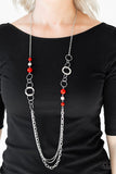 Paparazzi Modern Motley - Necklace Red Box 86