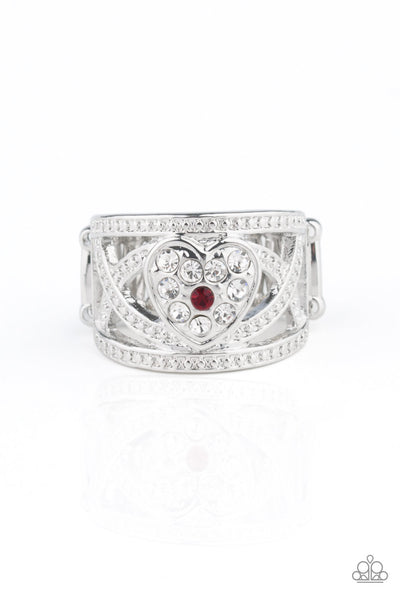 Paparazzi Sweetly Sweetheart - Ring Red Box 25