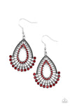 Paparazzi Castle Collection -  Earrings Red Box 60