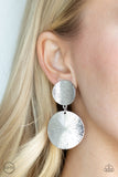 Paparazzi BRIGHT On Cue - Clip-On Earrings Silver Box 34