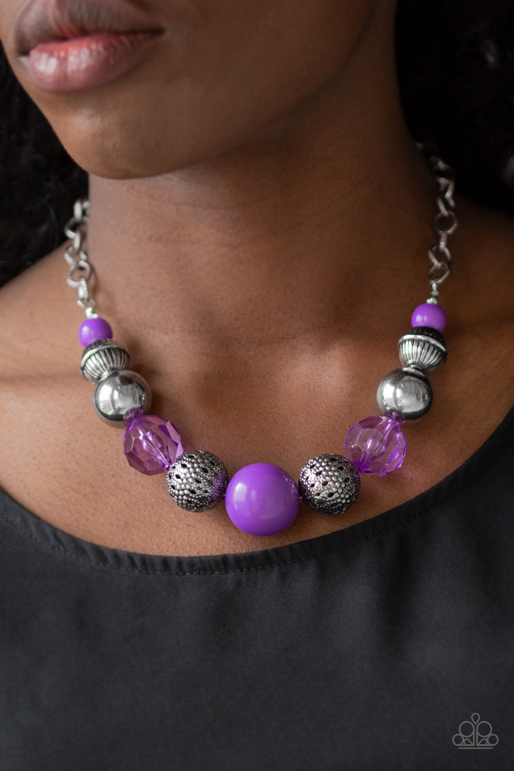 【BLACKPURPLE】23SS★ Cotton candy necklace 12mm BLACKPURPLE (ブラックパープル) Cotton candy necklace 12mm 4
