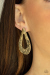 Paparazzi Industrial Antiquity - Earrings Brass Box 45
