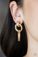 Paparazzi Dynamically Linked - Earrings Gold Box 136