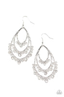 Paparazzi Break Out In TIERS -  Earrings White Box 60