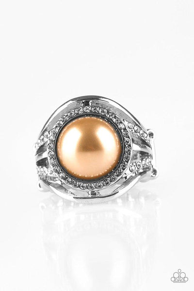 Paparazzi Pampered In Pearls - Ring Brown Box 87