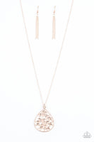 Paparazzi BOUGH Down - Necklace Rose Gold Box 30