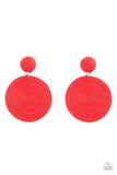 Paparazzi Circulate The Room - Earrings Red Box 120