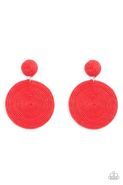 Paparazzi Circulate The Room - Earrings Red Box 120