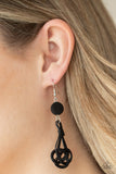 Paparazzi Twisted Torrents - Earrings Black Box 111