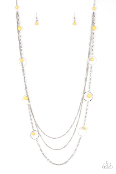 Paparazzi Collectively Carefree - Necklace Yellow Box 49