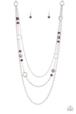 Paparazzi Starry-Eyed Eloquence - Necklace Purple Box 12