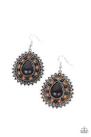 Paparazzi Sagebrush Sabbatical - Earrings Black Fashion Fix Exclusive Box 25