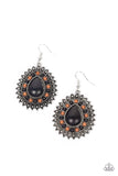 Paparazzi Sagebrush Sabbatical - Earrings Black Fashion Fix Exclusive Box 25