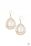 Paparazzi All Rise For Her Majesty - Earrings Gold Box 30