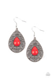 Paparazzi Fanciful Droplets - Earrings Red Box 135