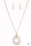 Paparazzi Going For Grit - Necklace Rose Gold Box 44