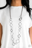 Paparazzi Backed Into A Corner - Necklace Black Box 106