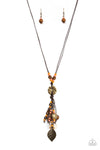 Paparazzi Knotted Keepsake - Necklace Orange Box 136