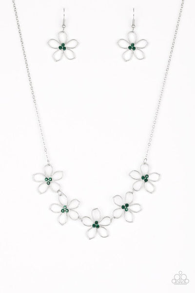 Paparazzi Hoppin Hibiscus - Green Necklace Box 21