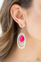 Paparazzi Seaside Spinster - Earrings Pink Box 44