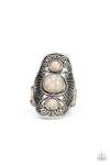 Paparazzi Stone Oracle - Ring White Box 101