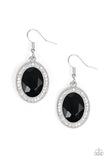 Paparazzi Only FAME In Town - Earrings Black Box 45