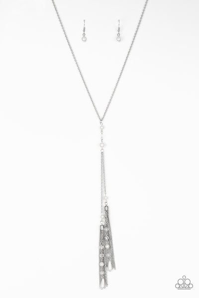 Paparazzi Timeless Tassels -  Necklace Silver Box 91