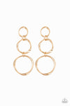 Paparazzi Three Ring Radiance -  Earrings Gold Box 44