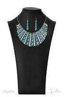 Paparazzi The Ebony - 2022 ZI Collection Necklace Blue Turquoise