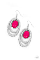 Paparazzi Seaside Spinster - Earrings Pink Box 44