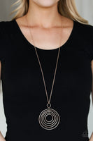 Paparazzi Running Circles In My Mind - Necklace Rose Gold Box 1