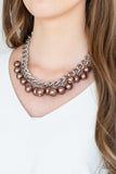 Paparazzi Get Off My Runway - Necklace Brown Box 47