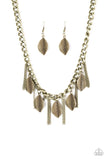 Paparazzi Serenely Sequoia - Necklace Brass Box 23