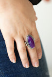Paparazzi Oval Oasis - Ring Purple Iridescent Box 127