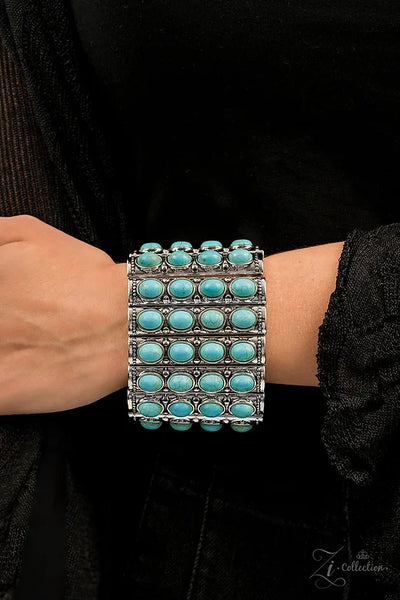 Paparazzi All-Natural Glow - 2022 ZI Collection Bracelet Blue Turquoise Stretch