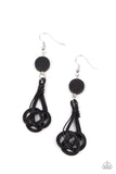 Paparazzi Twisted Torrents - Earrings Black Box 111