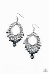 Paparazzi Just Say NOIR - Earrings Blue Box 50