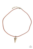 Paparazzi Pharaoh’s Arrow - Necklace Brass Box 111