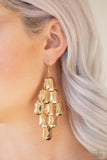 Paparazzi Contemporary Catwalk - Earrings Gold Box 30