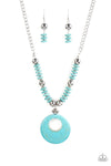 Paparazzi Oasis Goddess - Necklace Blue Box 129