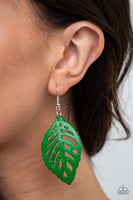 Paparazzi LEAF’Em Hanging - Earrings Green Box 76