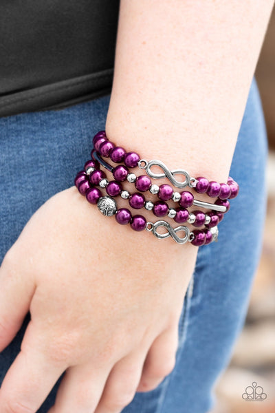 Paparazzi Forevermore Purple Infinity Bracelet | CarasShop