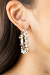 Paparazzi Let There Be SOCIALITE - Earrings Hoop White LOP Exclusive Box 117